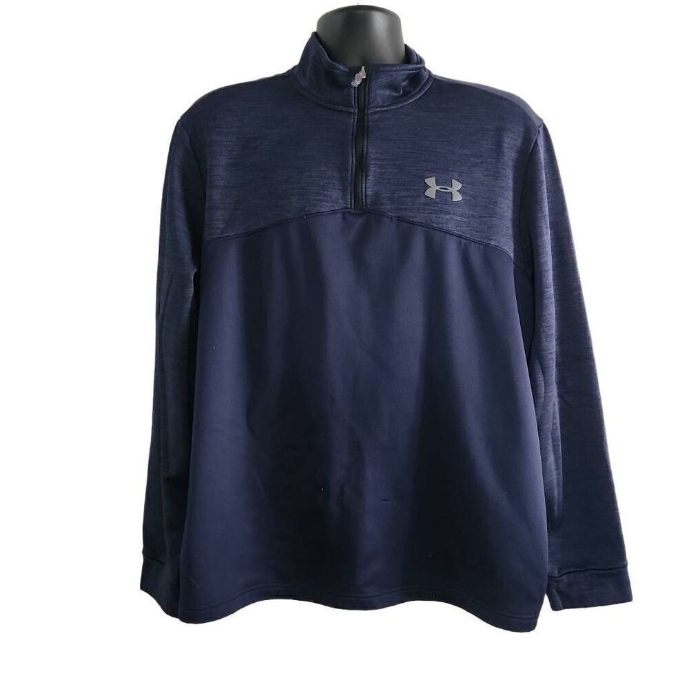 Under Armour Men's Size XL Navy Pullover Fleece Pullover 1/4 Sweatshirt